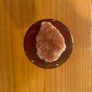 Spice jar with crystal and resin art